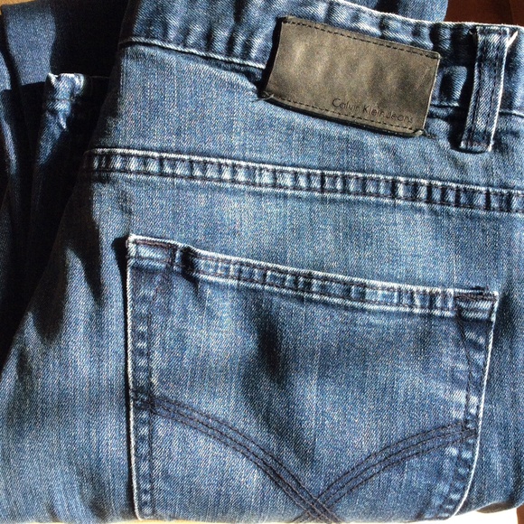 Men’s Calvin Klein CK Straight Leg Jeans (hemmed) - Picture 2 of 15